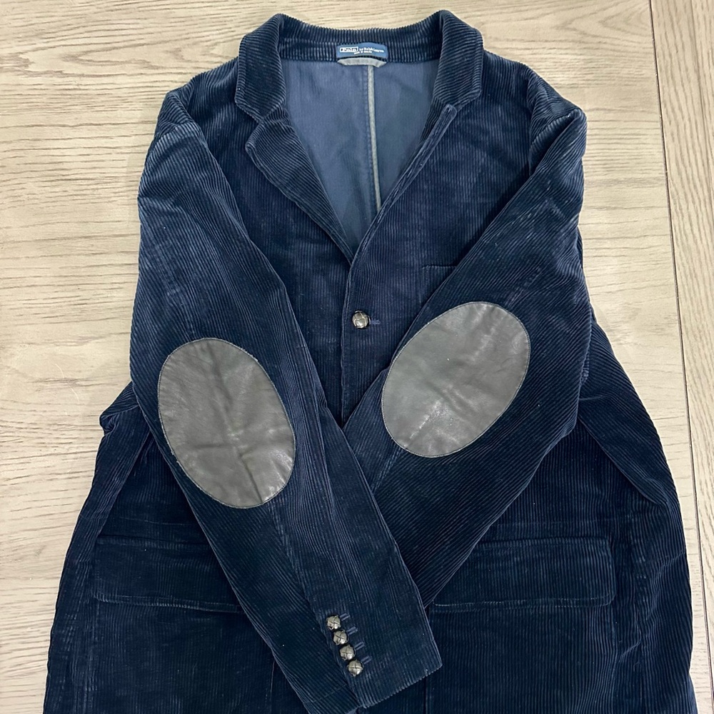 Men’s Polo Ralph Lauren Corduroy three button blazer vintage. 90s. Size 2xB Navy - Picture 5 of 15